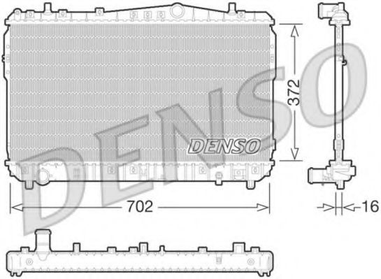 Радиатор охлаждения двигателя DENSO DRM08004