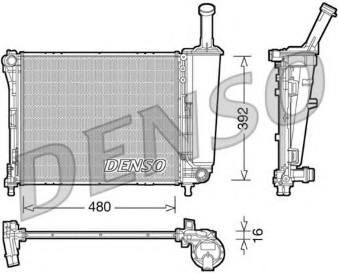 Радиатор охлаждения двигателя DENSO DRM09088