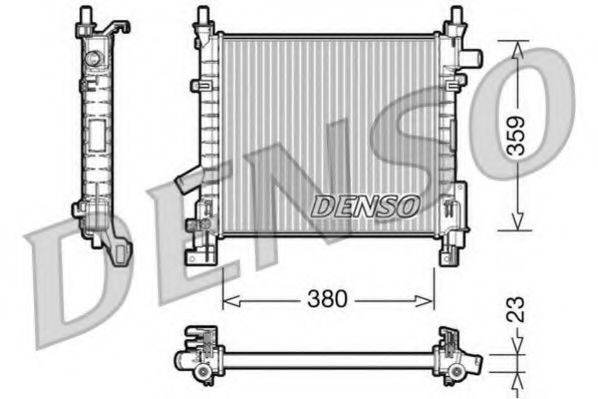 Радиатор охлаждения двигателя DENSO DRM10063