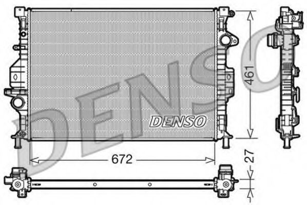 Радиатор охлаждения двигателя DENSO DRM10069