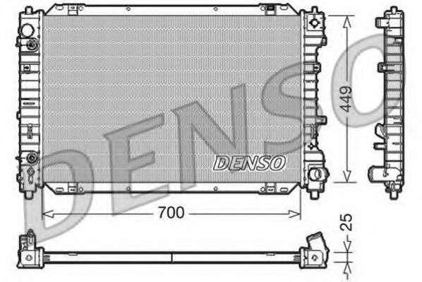 Радиатор охлаждения двигателя DENSO DRM10087