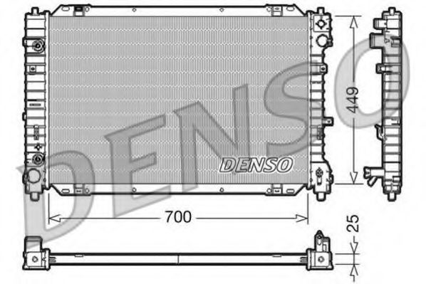 Радиатор охлаждения двигателя DENSO DRM10089