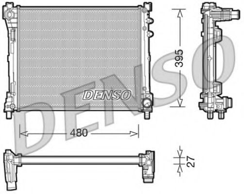 Радиатор охлаждения двигателя DENSO DRM13014