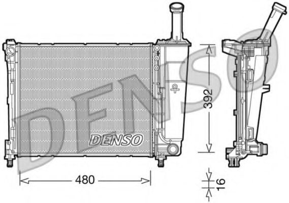 Радиатор охлаждения двигателя DENSO DRM13016