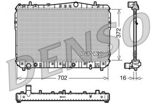 Радиатор охлаждения двигателя DENSO DRM15002