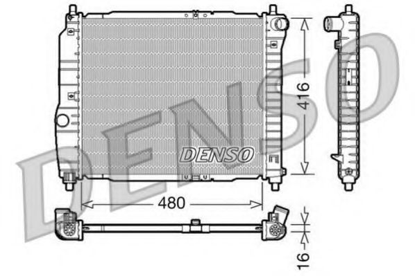 Радиатор охлаждения двигателя DENSO DRM15003