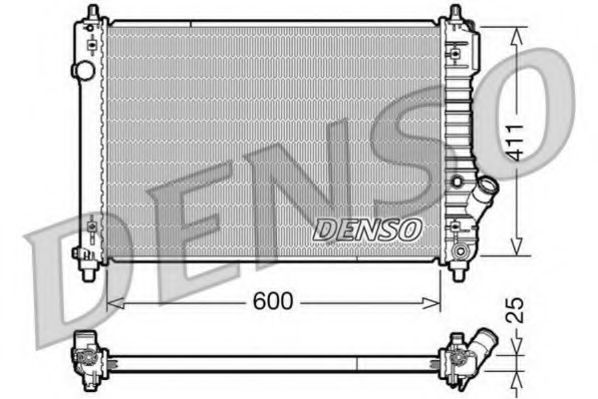 Радиатор охлаждения двигателя DENSO DRM15004