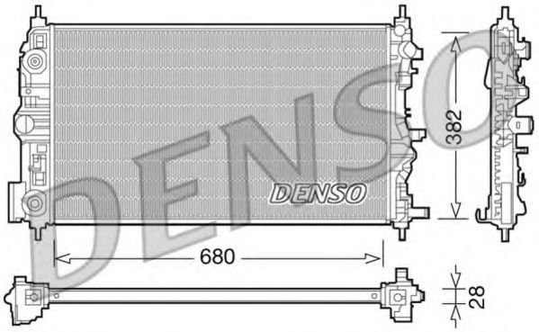 Радиатор охлаждения двигателя DENSO DRM15006