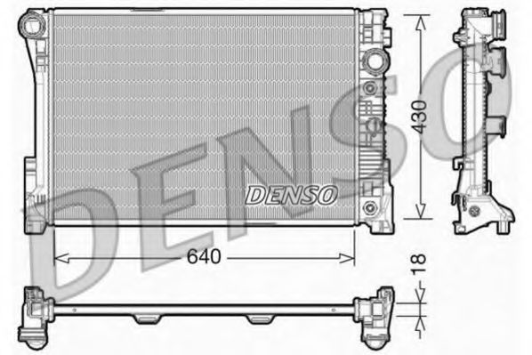 Радиатор охлаждения двигателя DENSO DRM17005