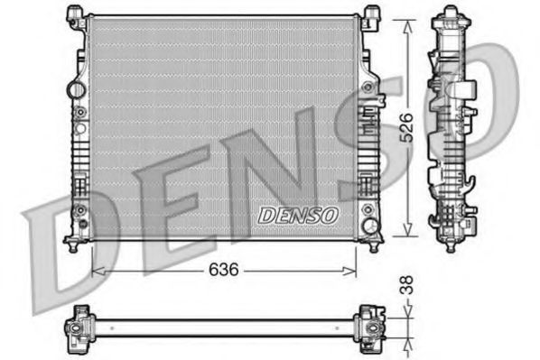 Радиатор охлаждения двигателя DENSO DRM17006