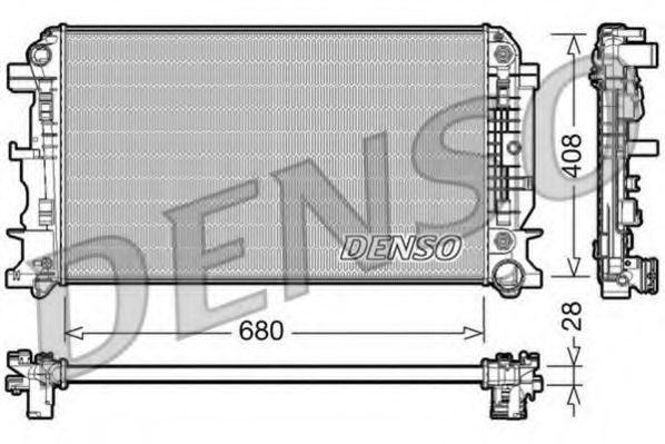 Радиатор охлаждения двигателя DENSO DRM17044