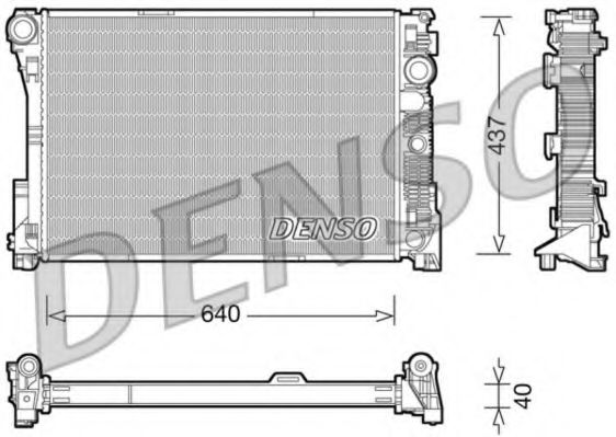 Радиатор охлаждения двигателя DENSO DRM17045