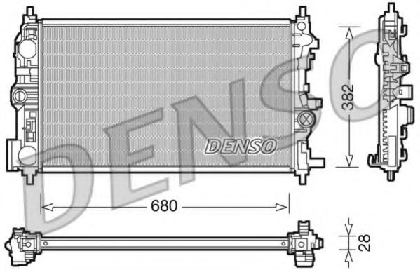 Радиатор охлаждения двигателя DENSO DRM20078