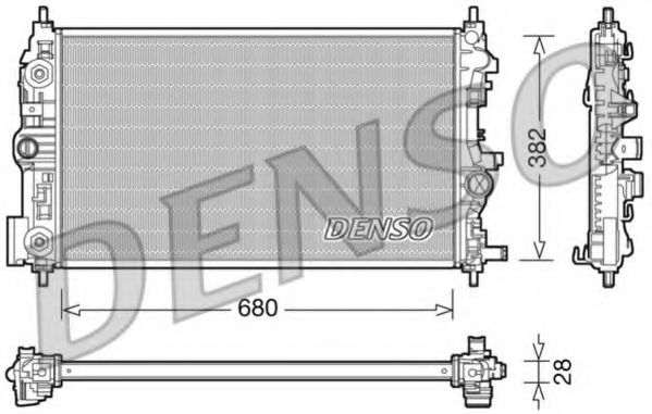 Радиатор охлаждения двигателя DENSO DRM20079