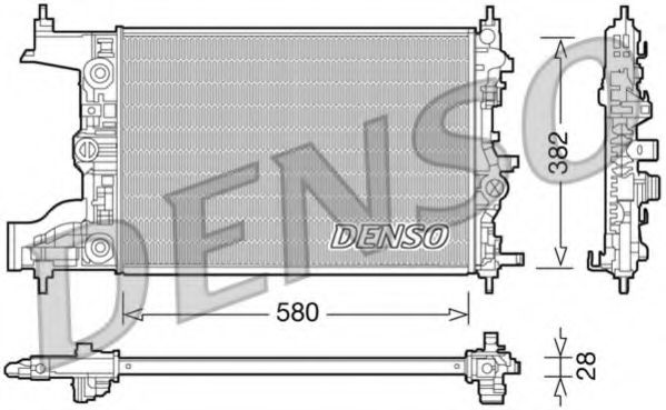 Радиатор охлаждения двигателя DENSO DRM20097