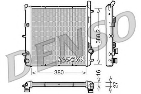Радиатор охлаждения двигателя DENSO DRM21005