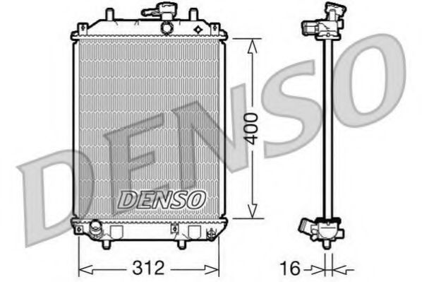 Радиатор охлаждения двигателя DENSO DRM35002