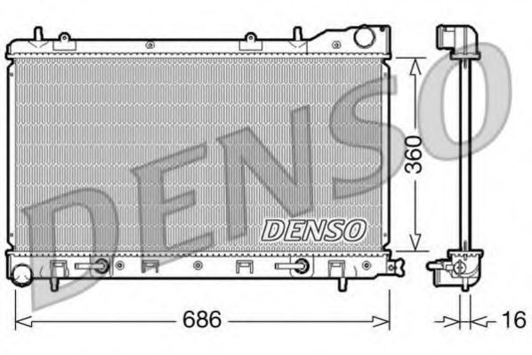 Радиатор охлаждения двигателя DENSO DRM36001