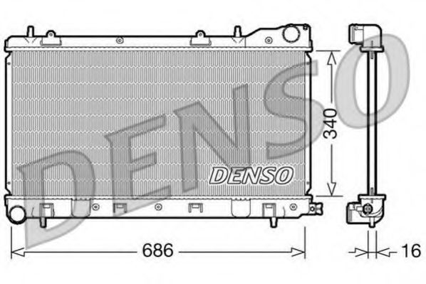 Радиатор охлаждения двигателя DENSO DRM36003