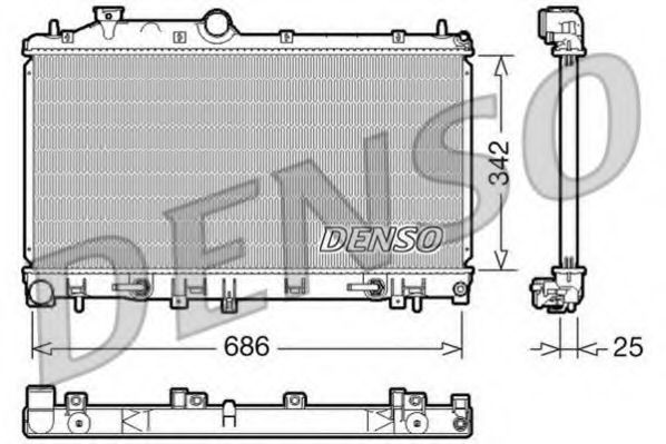 Радиатор охлаждения двигателя DENSO DRM36005