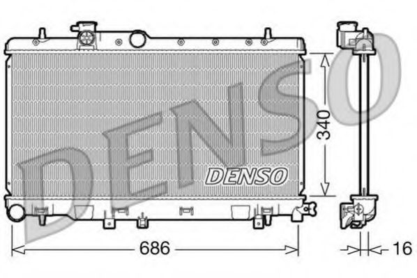 Радиатор охлаждения двигателя DENSO DRM36006