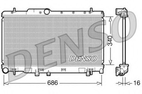 Радиатор охлаждения двигателя DENSO DRM36010