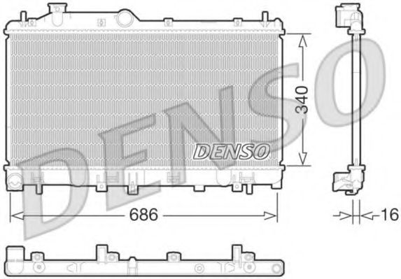 Радиатор охлаждения двигателя DENSO DRM36014