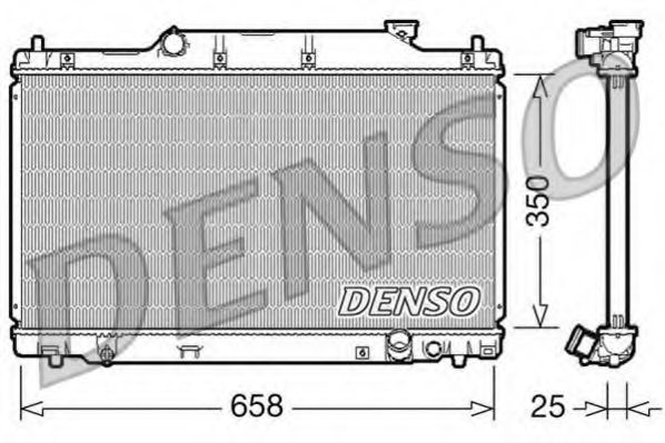 Радиатор охлаждения двигателя DENSO DRM40007