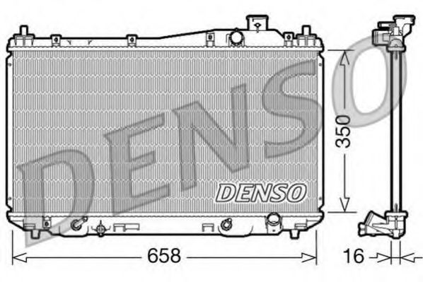 Радиатор охлаждения двигателя DENSO DRM40008