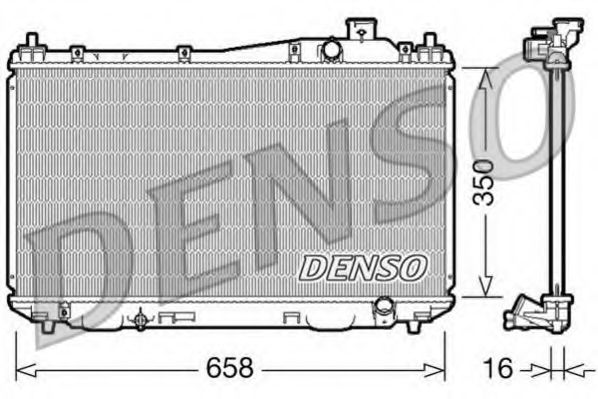 Радиатор охлаждения двигателя DENSO DRM40009