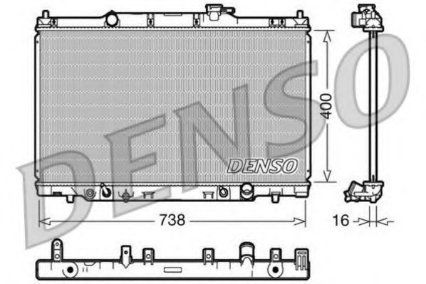 Радиатор охлаждения двигателя DENSO DRM40013