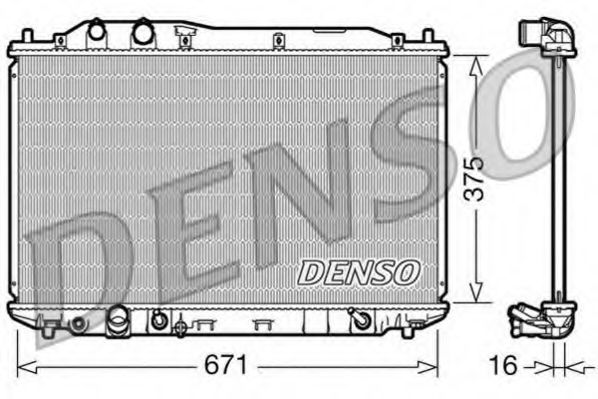 Радиатор охлаждения двигателя DENSO DRM40018