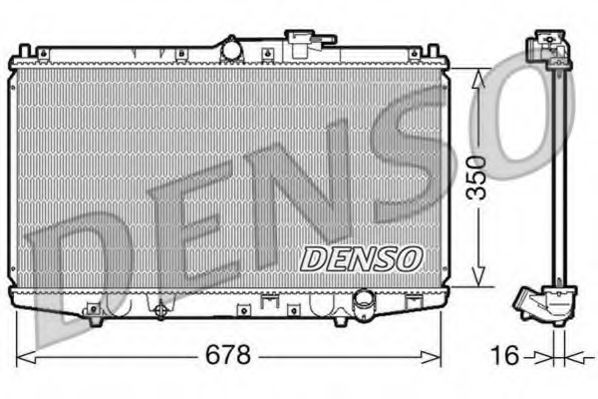 Радиатор охлаждения двигателя DENSO DRM40021