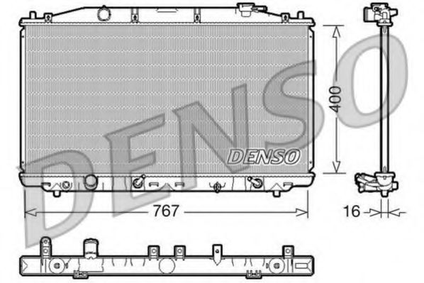 Радиатор охлаждения двигателя DENSO DRM40025