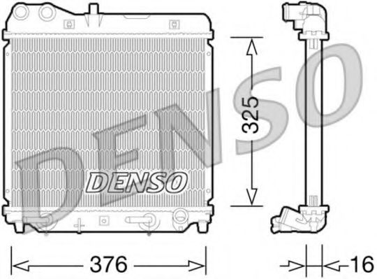 Радиатор охлаждения двигателя DENSO DRM40026