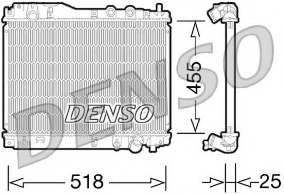 Радиатор охлаждения двигателя DENSO DRM40027