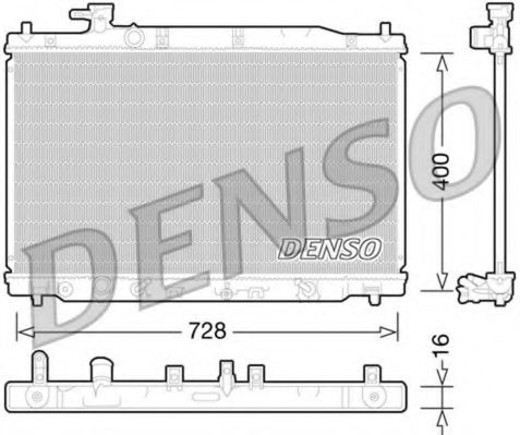 Радиатор охлаждения двигателя DENSO DRM40030