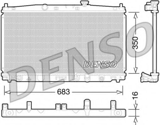 Радиатор охлаждения двигателя DENSO DRM40032