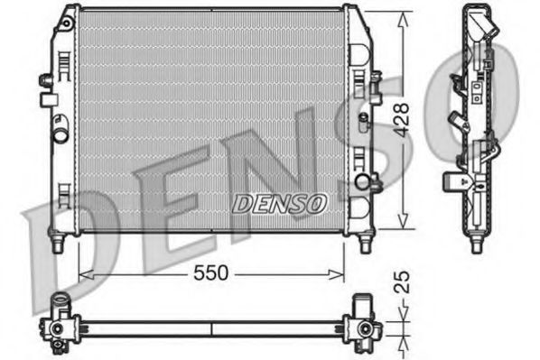 Радиатор охлаждения двигателя DENSO DRM44008