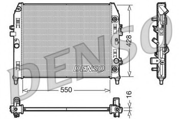 Радиатор охлаждения двигателя DENSO DRM44009