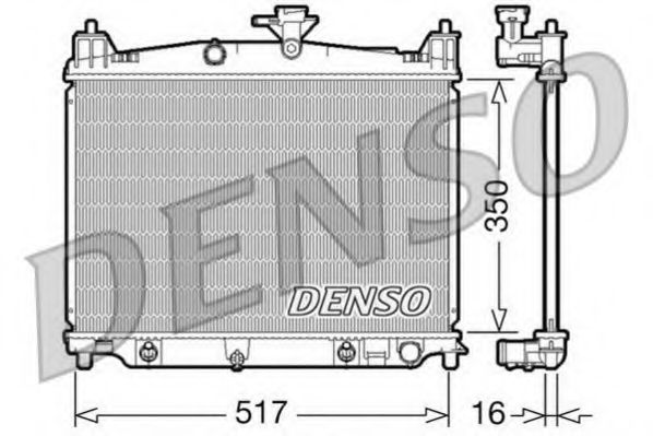 Радиатор охлаждения двигателя DENSO DRM44019