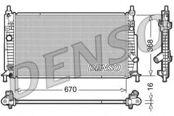 Радиатор охлаждения двигателя DENSO DRM44020