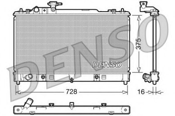Радиатор охлаждения двигателя DENSO DRM44021