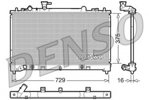 Радиатор охлаждения двигателя DENSO DRM44022