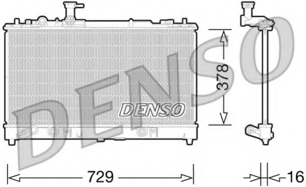 Радиатор охлаждения двигателя DENSO DRM44026