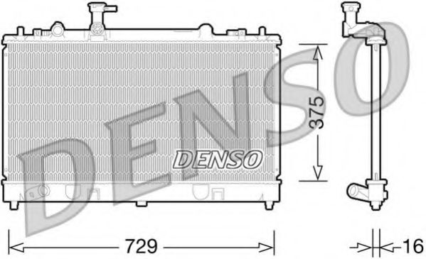 Радиатор охлаждения двигателя DENSO DRM44028