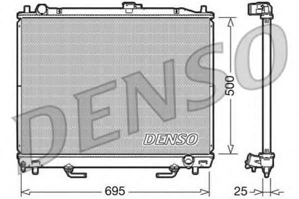 Радиатор охлаждения двигателя DENSO DRM45007