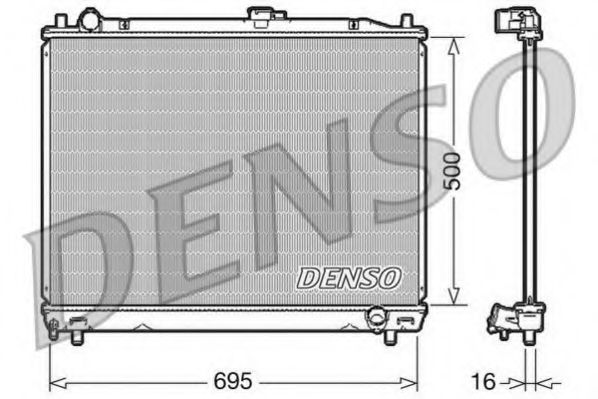 Радиатор охлаждения двигателя DENSO DRM45008