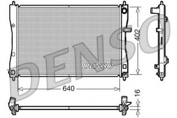 Радиатор охлаждения двигателя DENSO DRM45009