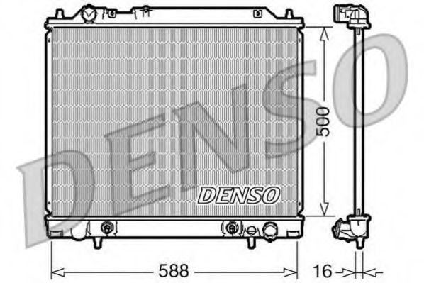 Радиатор охлаждения двигателя DENSO DRM45013